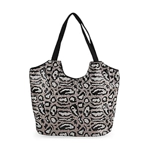 Tamsy Leopard Sequin Tote Bag
