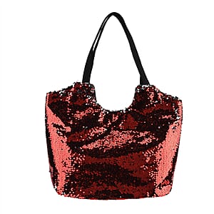 Tamsy Red Sequin Tote Bag