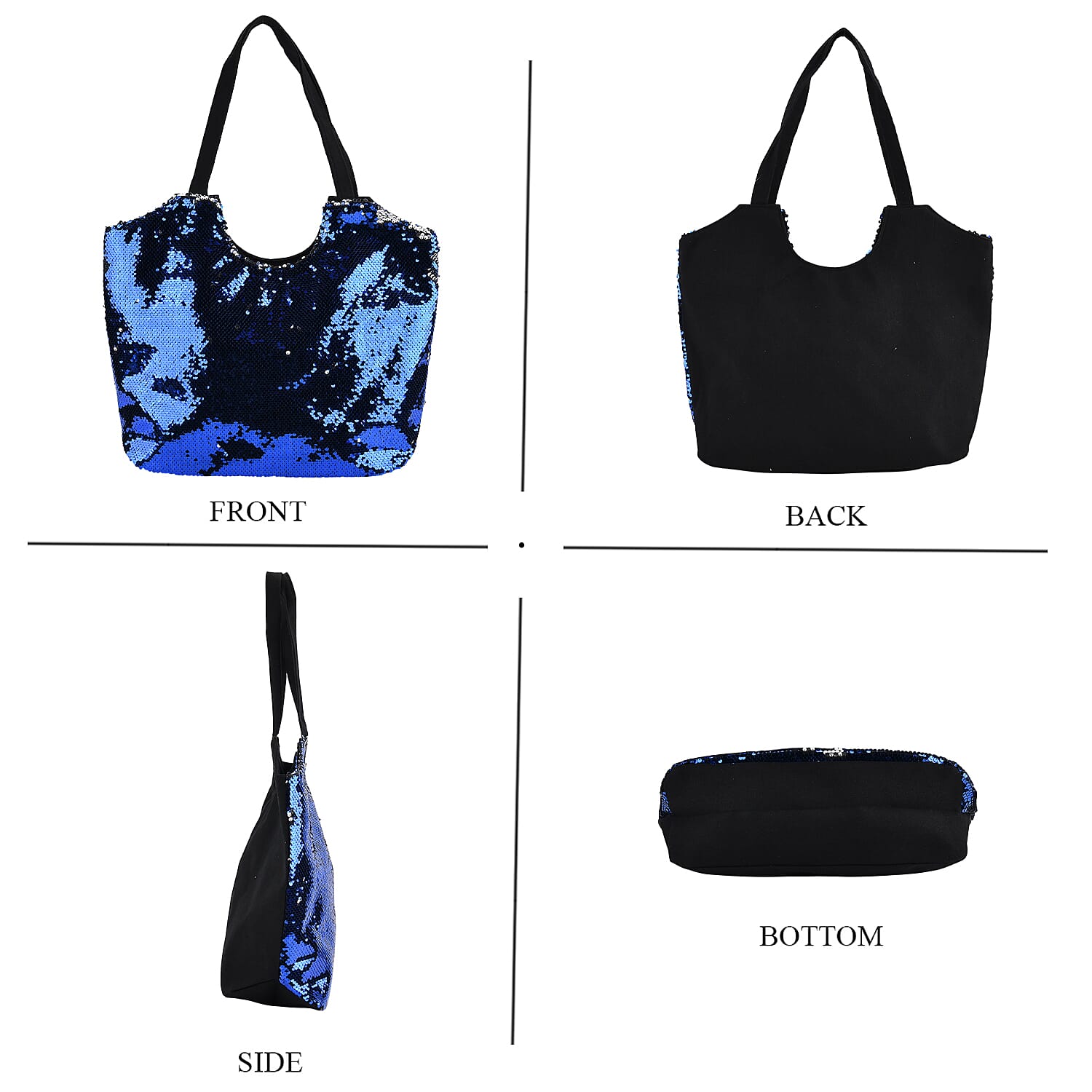 Buy Tamsy Blue Sequin Tote Bag at ShopLC.