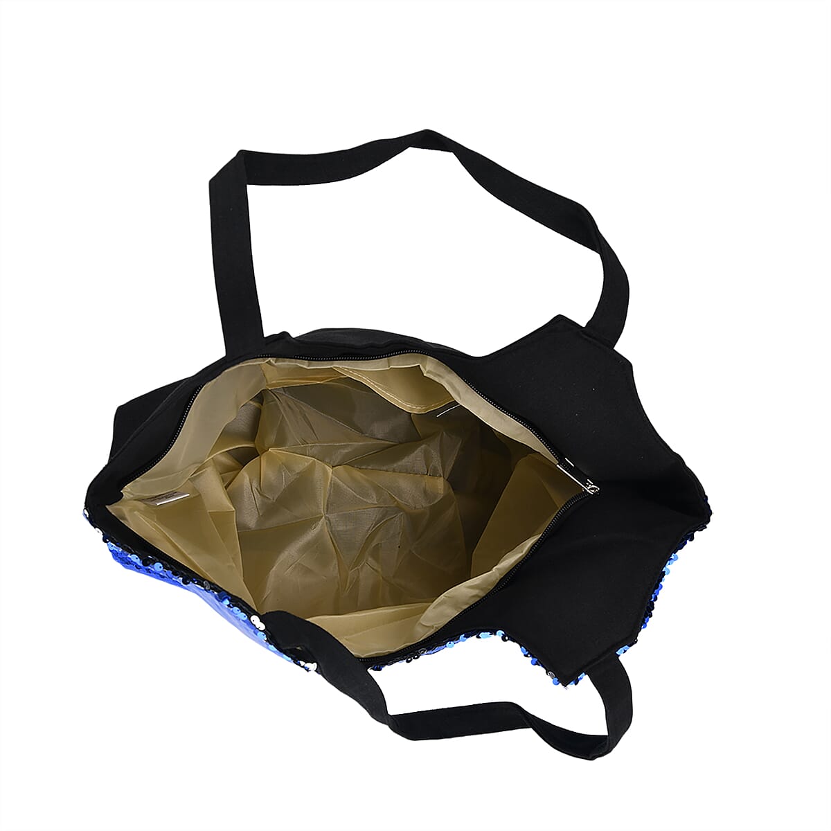 Tamsy Blue Sequin Tote Bag image number 4