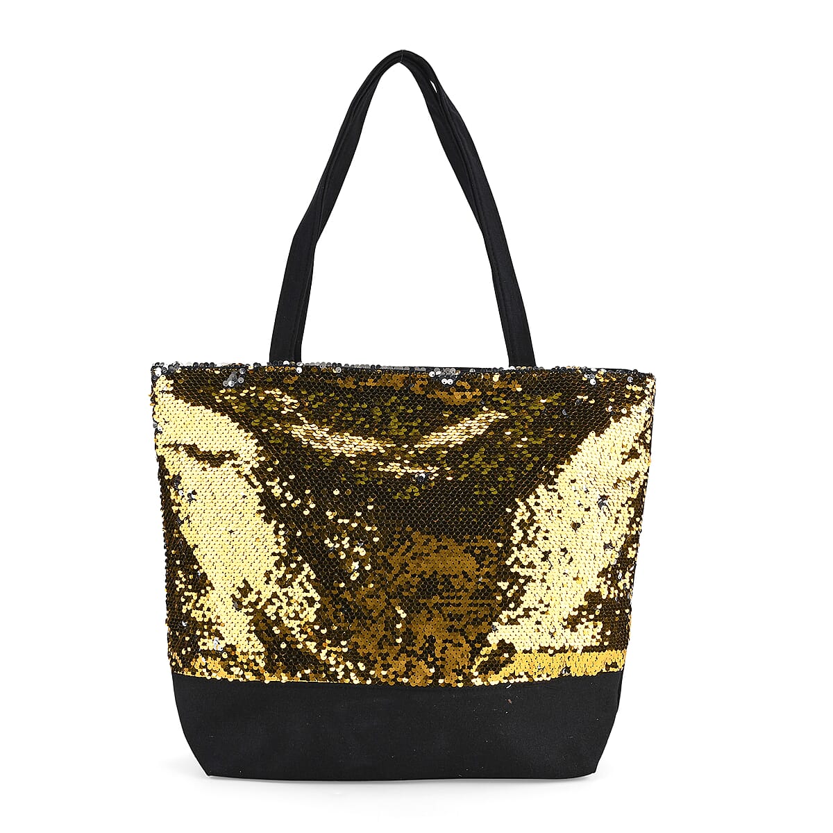 Tamsy Yellow Sequin Tote Bag image number 0