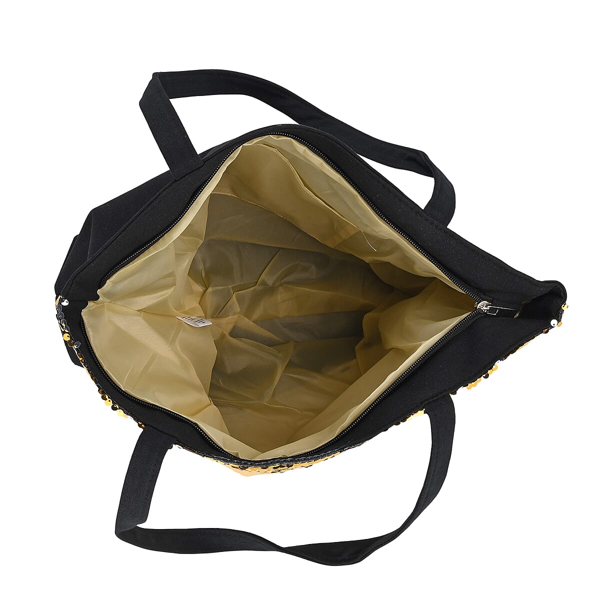 Tamsy Yellow Sequin Tote Bag image number 2