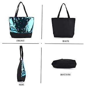 Tamsy Green Sequin Tote Bag