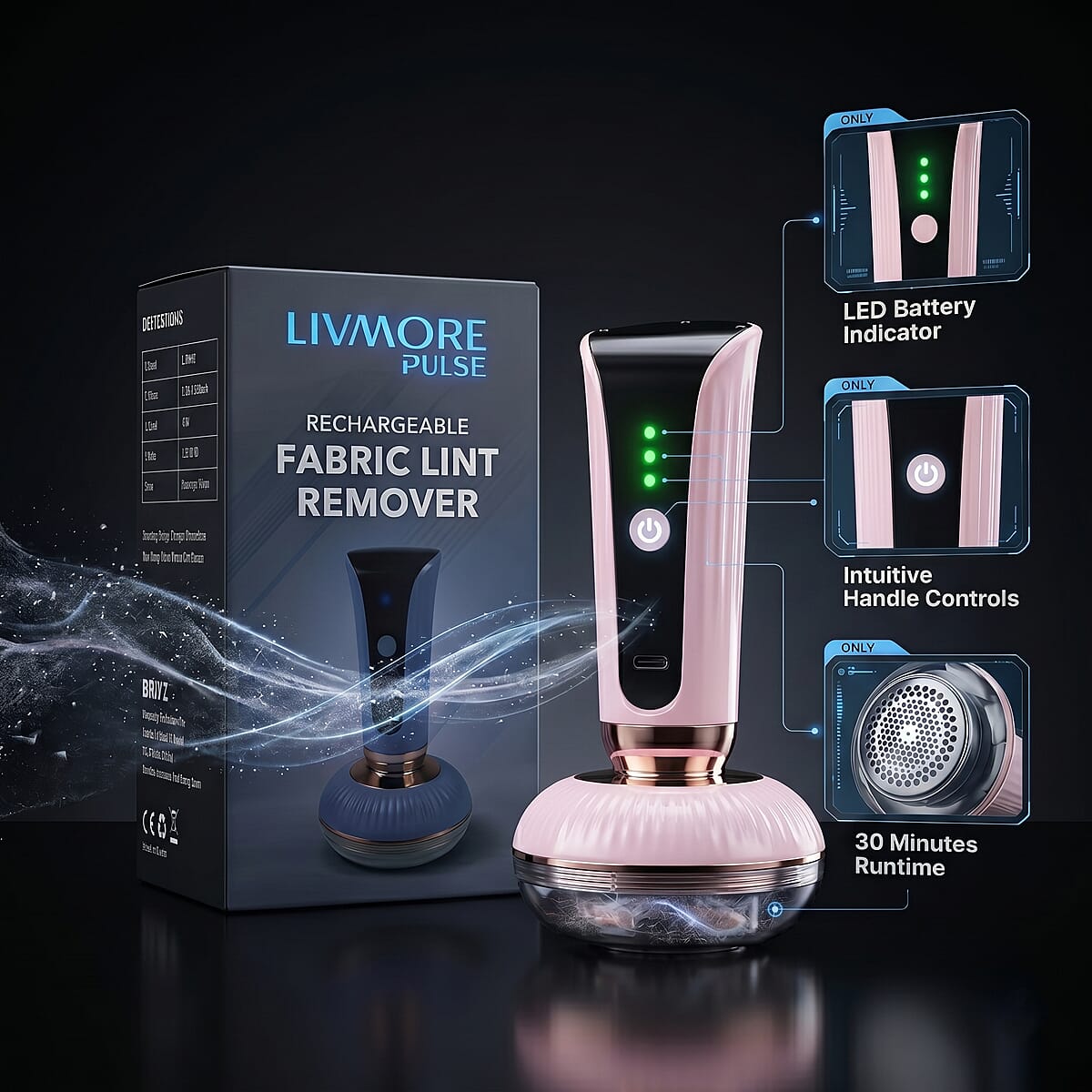 Livmore Pink Lint Remover image number 9
