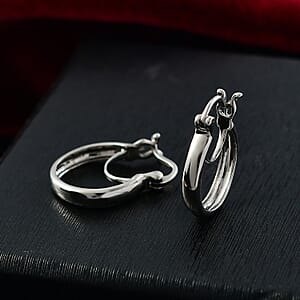 Hoop Earrings in 950 Palladium 1.75 Grams