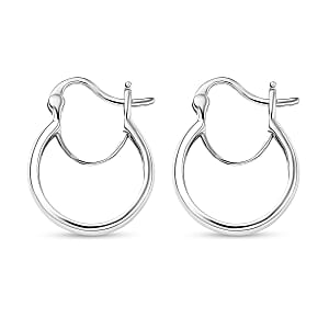 Hoop Earrings in 950 Palladium 1.75 Grams