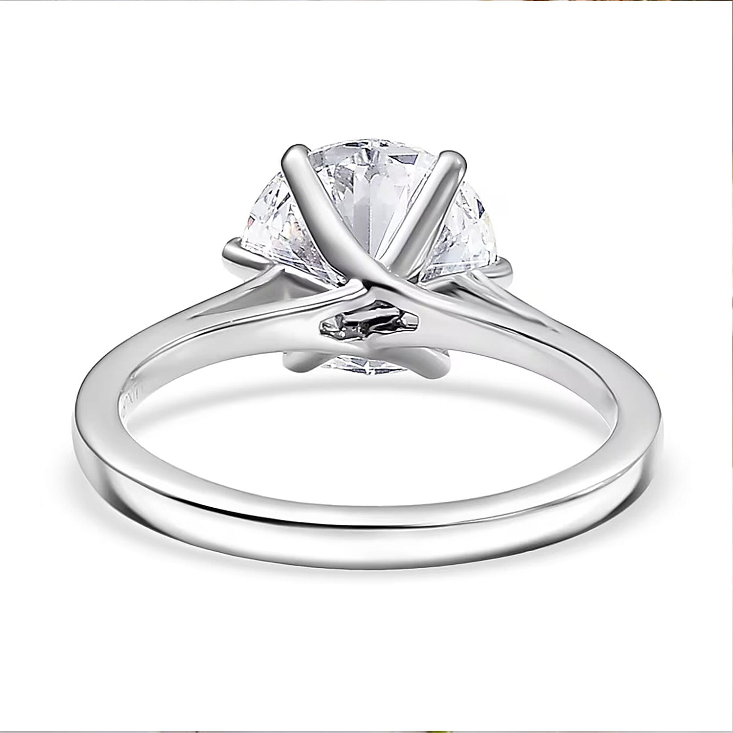 IGI Certified 950 Palladium Luxuriant Lab Grown Diamond Solitaire Ring (Size 10.0) 3.00 ctw (Del. In 10-12 Days)