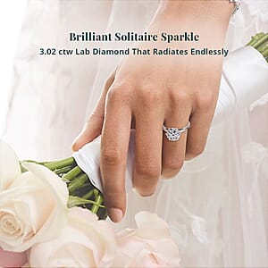 IGI Certified Luxuriant Lab Grown Diamond E-F VS 3.00 ctw Solitaire Ring in 950 Palladium (Size 6.0) (Del. in 12-15 Days)