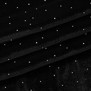 Doorbuster Tamsy Black Crystal Embedded Glitter Top with Hoodie - One Size Fits Most