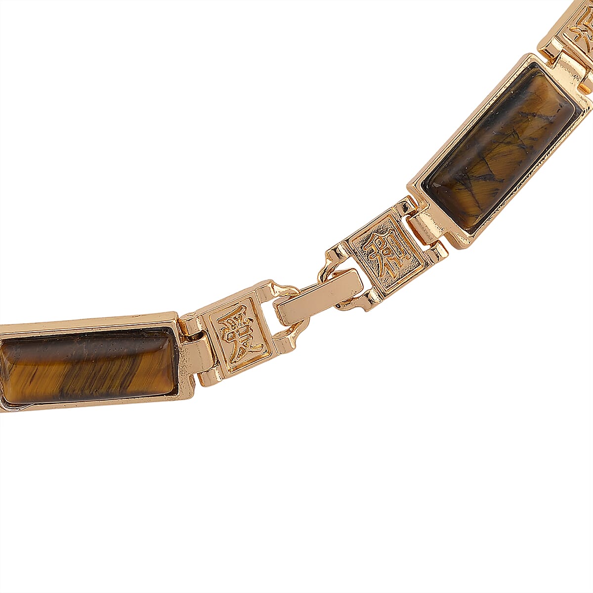 Yellow Tigers Eye 50.00 ctw Necklace in Goldtone 16.5 Inches image number 5