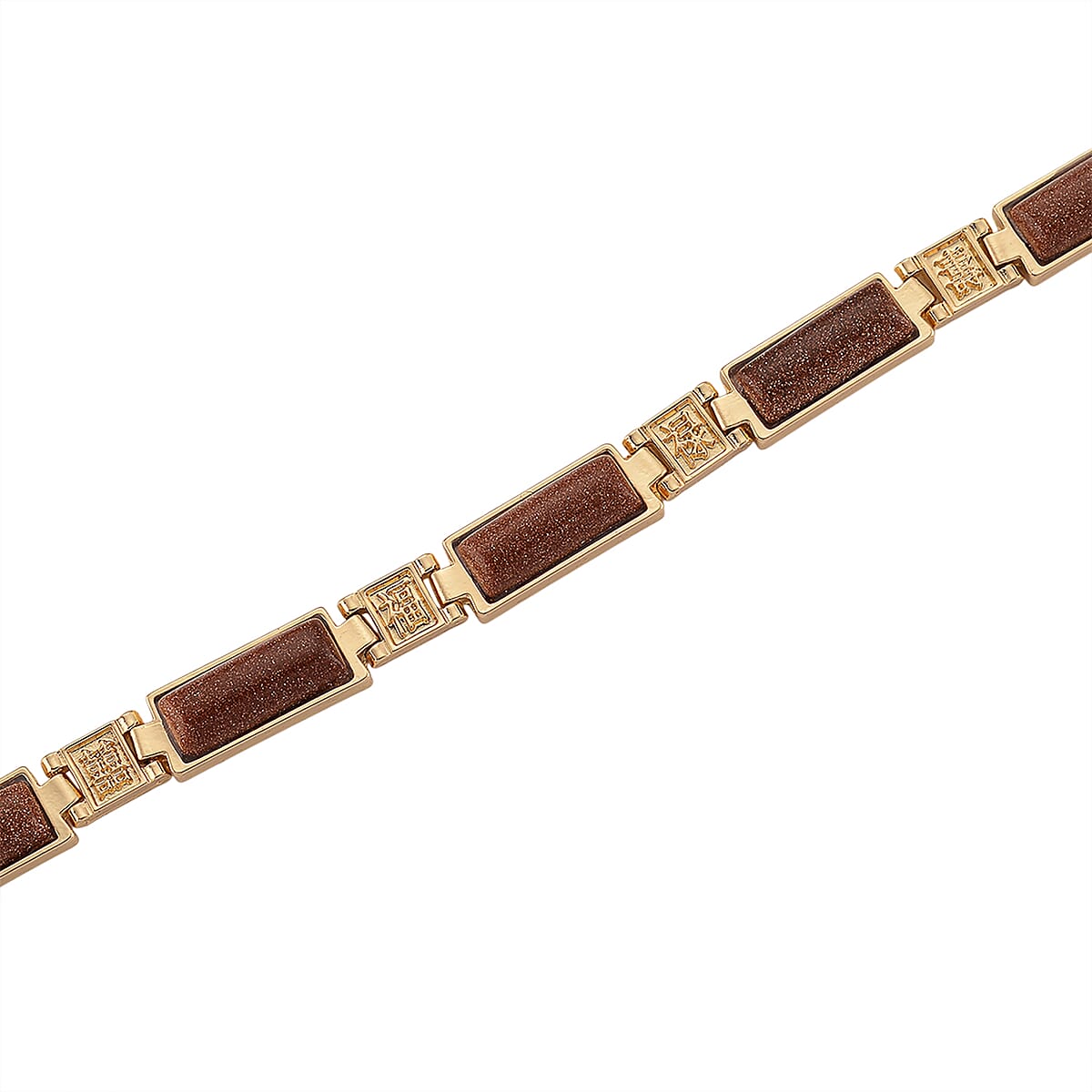 Gold Sandstone 50.00 ctw Necklace in Goldtone 16.5 Inches image number 4