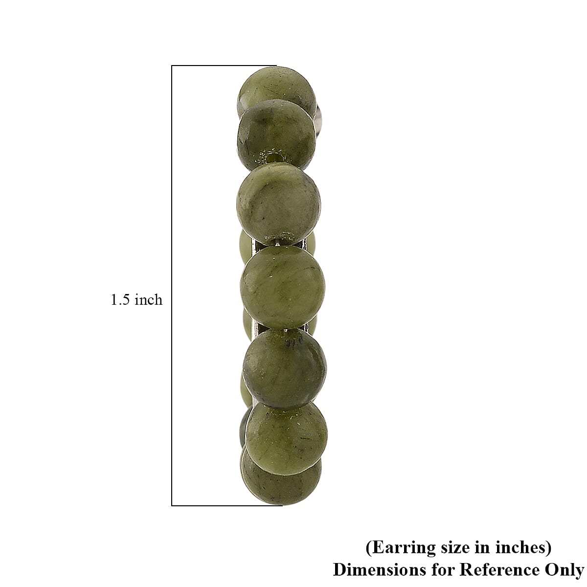 Connemara Marble 30.00 ctw Beaded Iris Bloom Hoop Earrings in Silvertone image number 5
