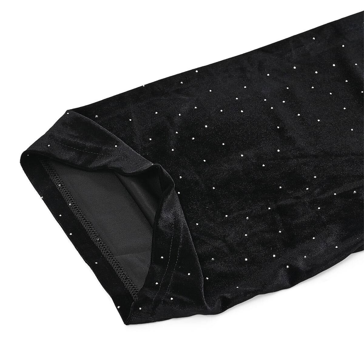 Tamsy Black Crystal Embellishments Glitter Long Pant - One Size Fits Most image number 2