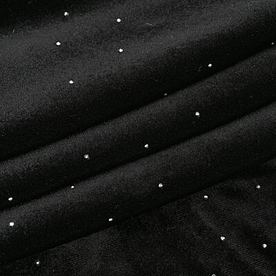 Tamsy Black Crystal Embellishments Glitter Long Pant - One Size Fits Most