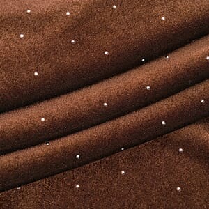 Tamsy Brown Crystal Embellishments Glitter Long Pant - One Size Fits Most