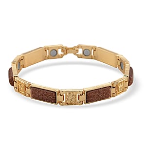 Gold Sandstone 16.00 ctw Bracelet in Goldtone (6.50 In)