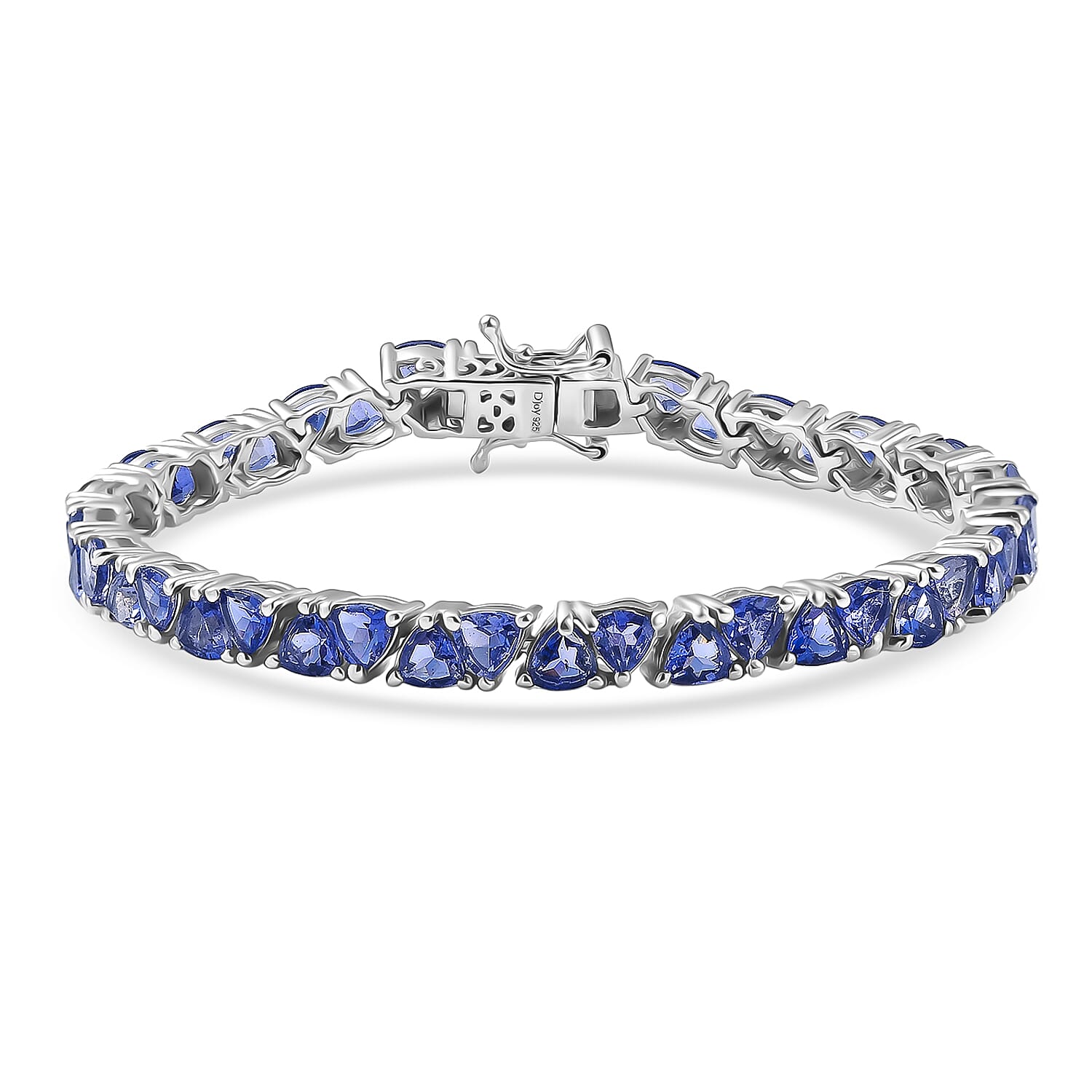 D'Joy Premium Catalina Iolite 8.80 ctw Bracelet in Rhodium Over Sterling Silver (6.50 In)