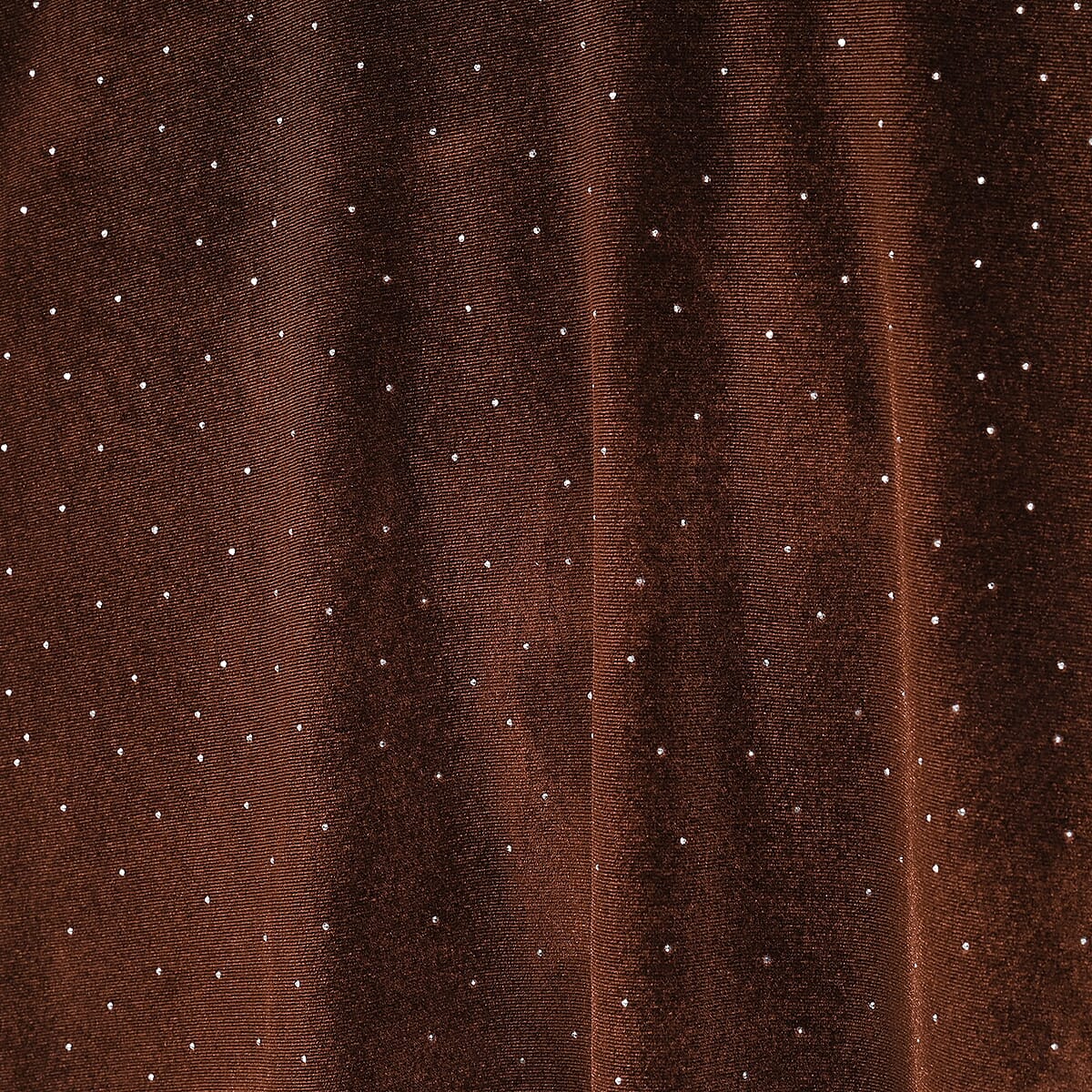  Tamsy Brown Sparkling Crystals Glitter Long Top - One Size Fits Most image number 4