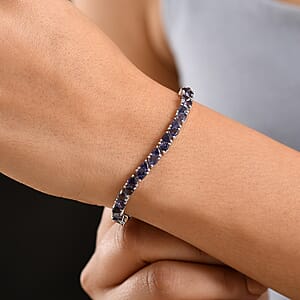D'Joy Premium Catalina Iolite 9.60 ctw Bracelet in Rhodium Over Sterling Silver (7.25 In)