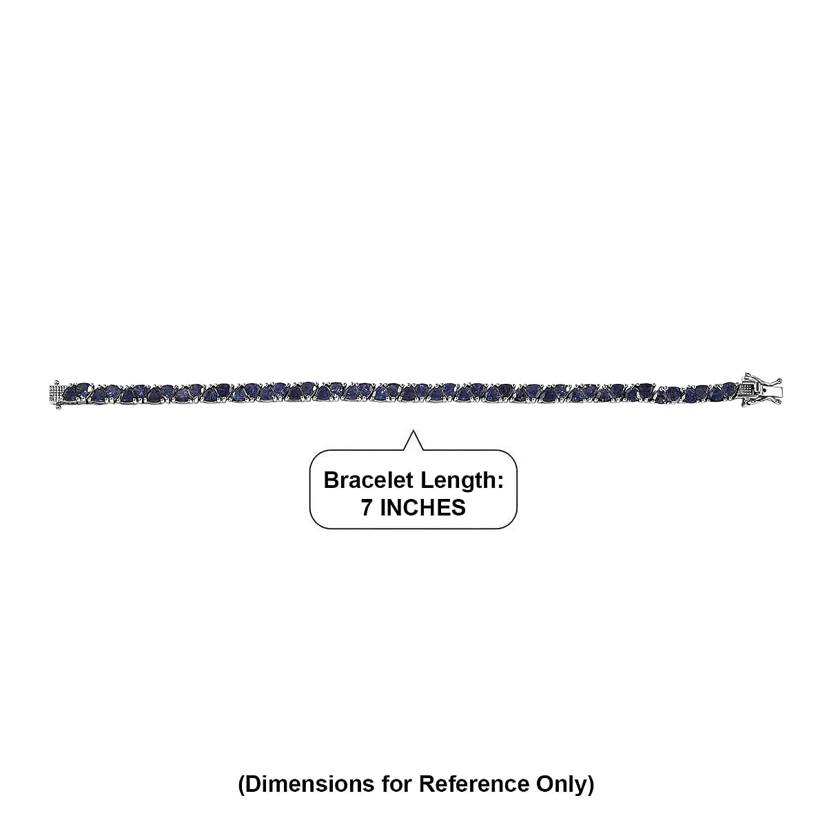 D'Joy Premium Catalina Iolite 9.60 ctw Bracelet in Rhodium Over Sterling Silver (7.25 In) image number 4