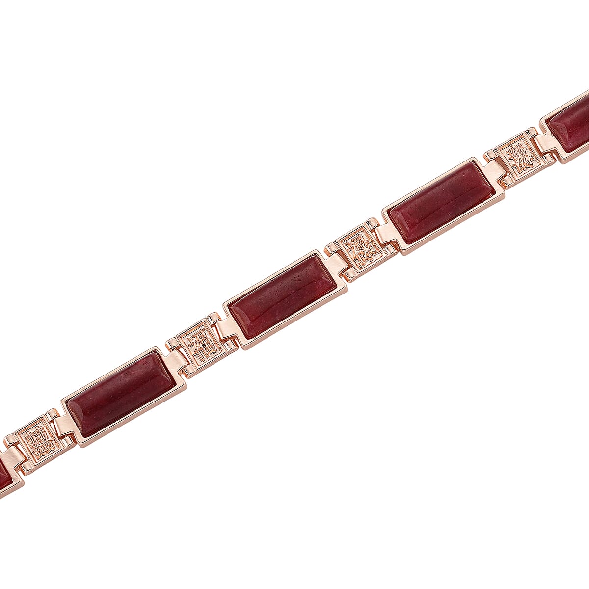 Cherry Quartz 50.00 ctw Necklace in Rosetone 16.5 Inches image number 4