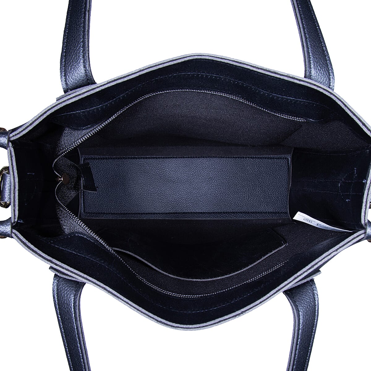 PASSAGE Black Faux Leather Vertical Tote Bag  image number 5