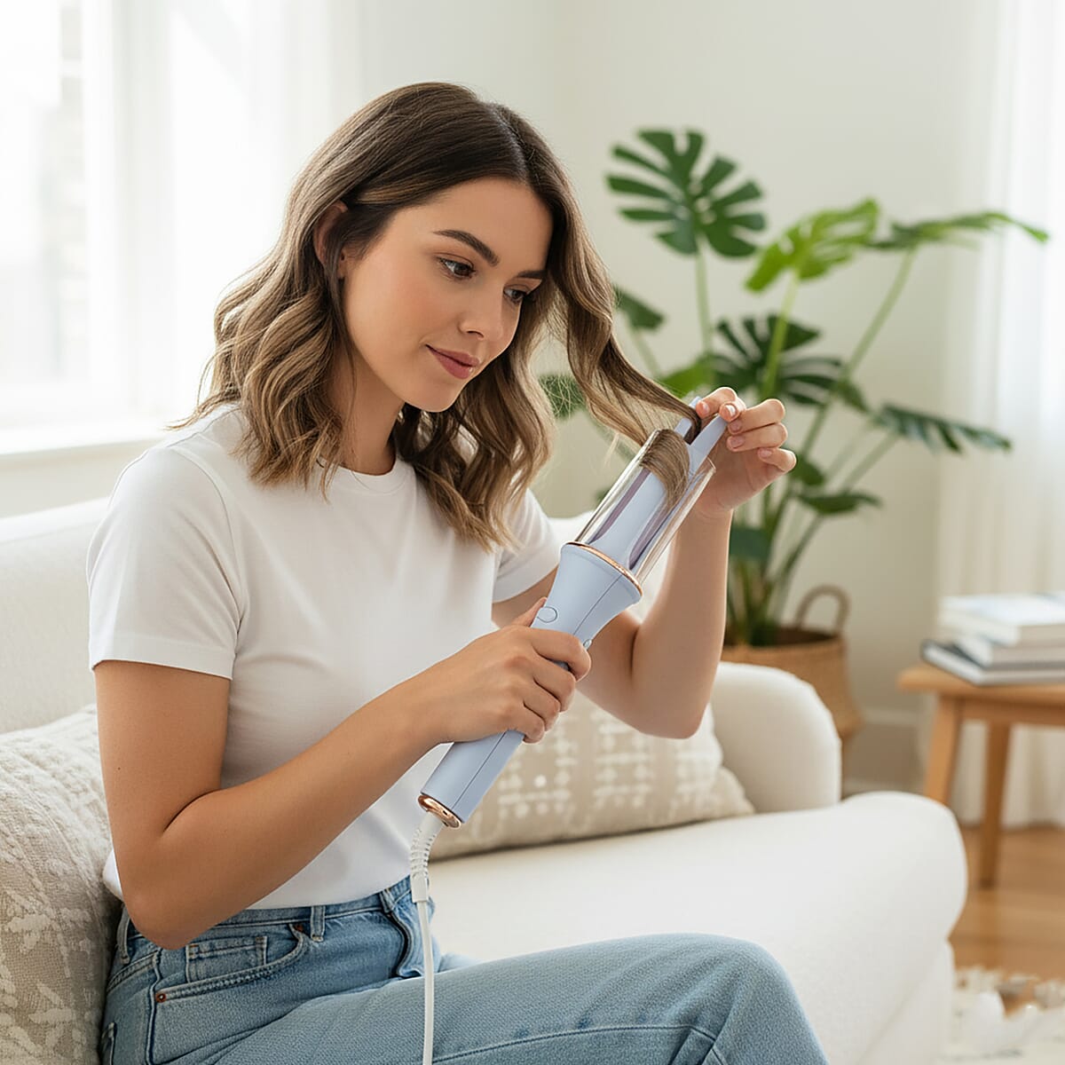 Hair Culer Curling Iron - Purple image number 1