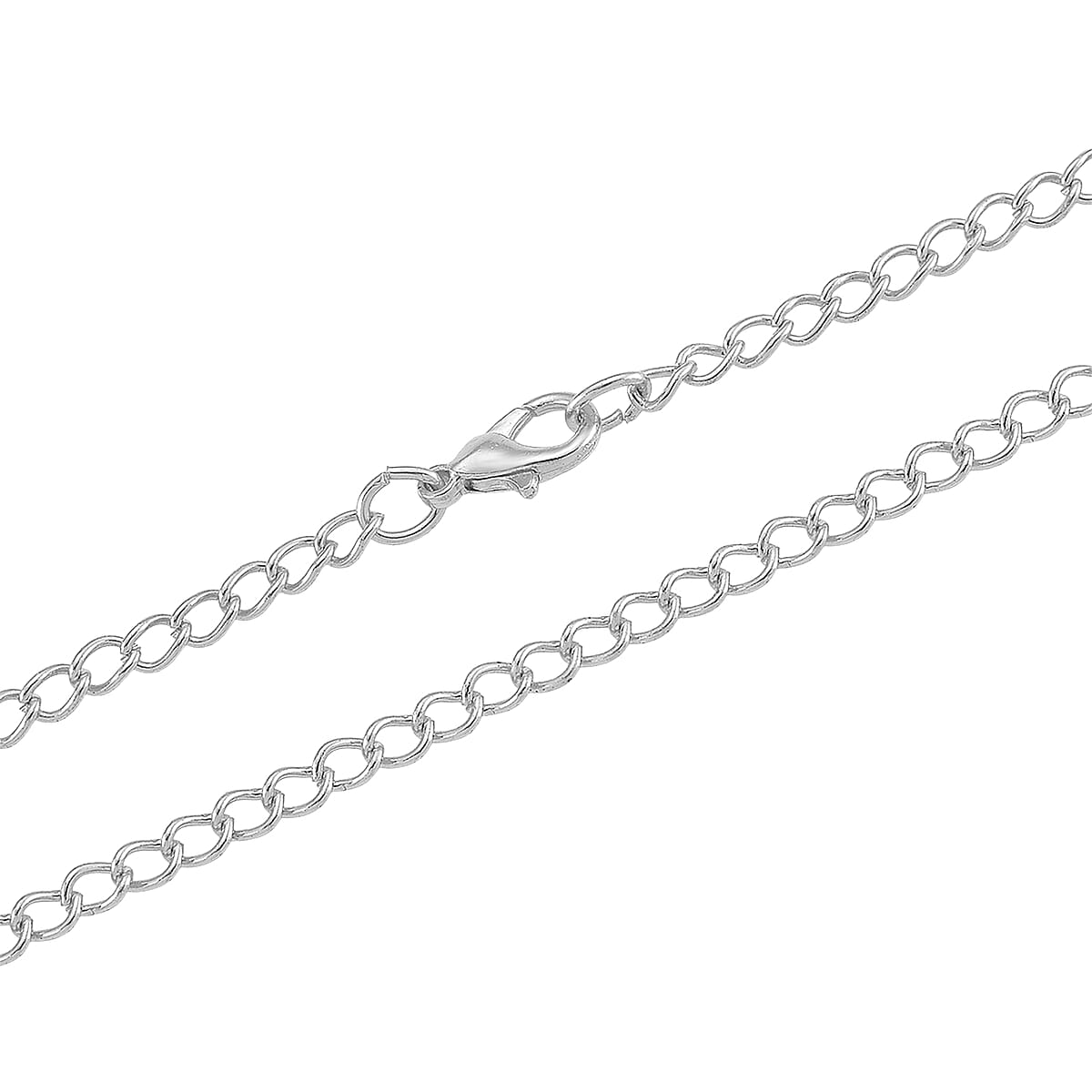 Strada Rotating Blue Murano Style Japanese Movement Pocket Watch with Chain (36 Inches) in Silvertone image number 7