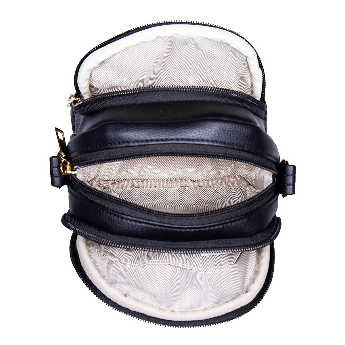 Passage Black Faux Leather Mini Crossbody Bag image number 5