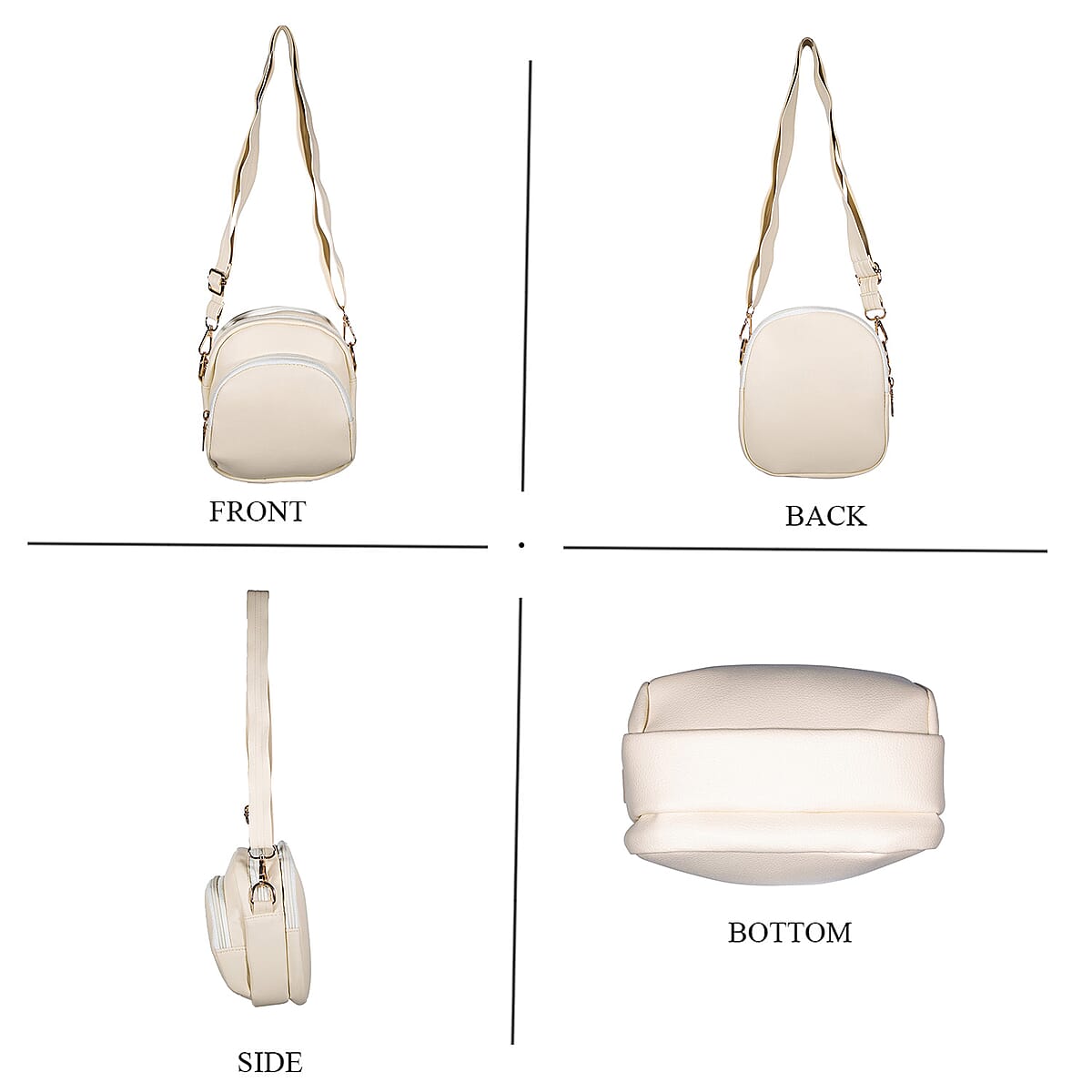 Passage Light Cream Faux Leather Mini Crossbody Bag image number 3