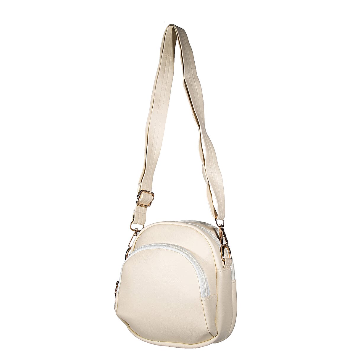 Passage Light Cream Faux Leather Mini Crossbody Bag image number 4
