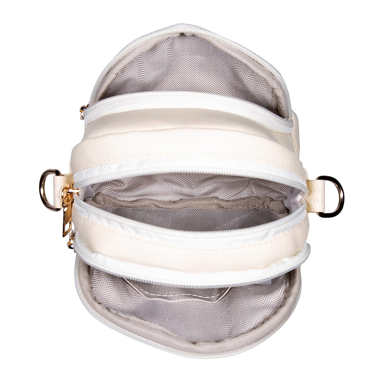 Passage Light Cream Faux Leather Mini Crossbody Bag image number 5