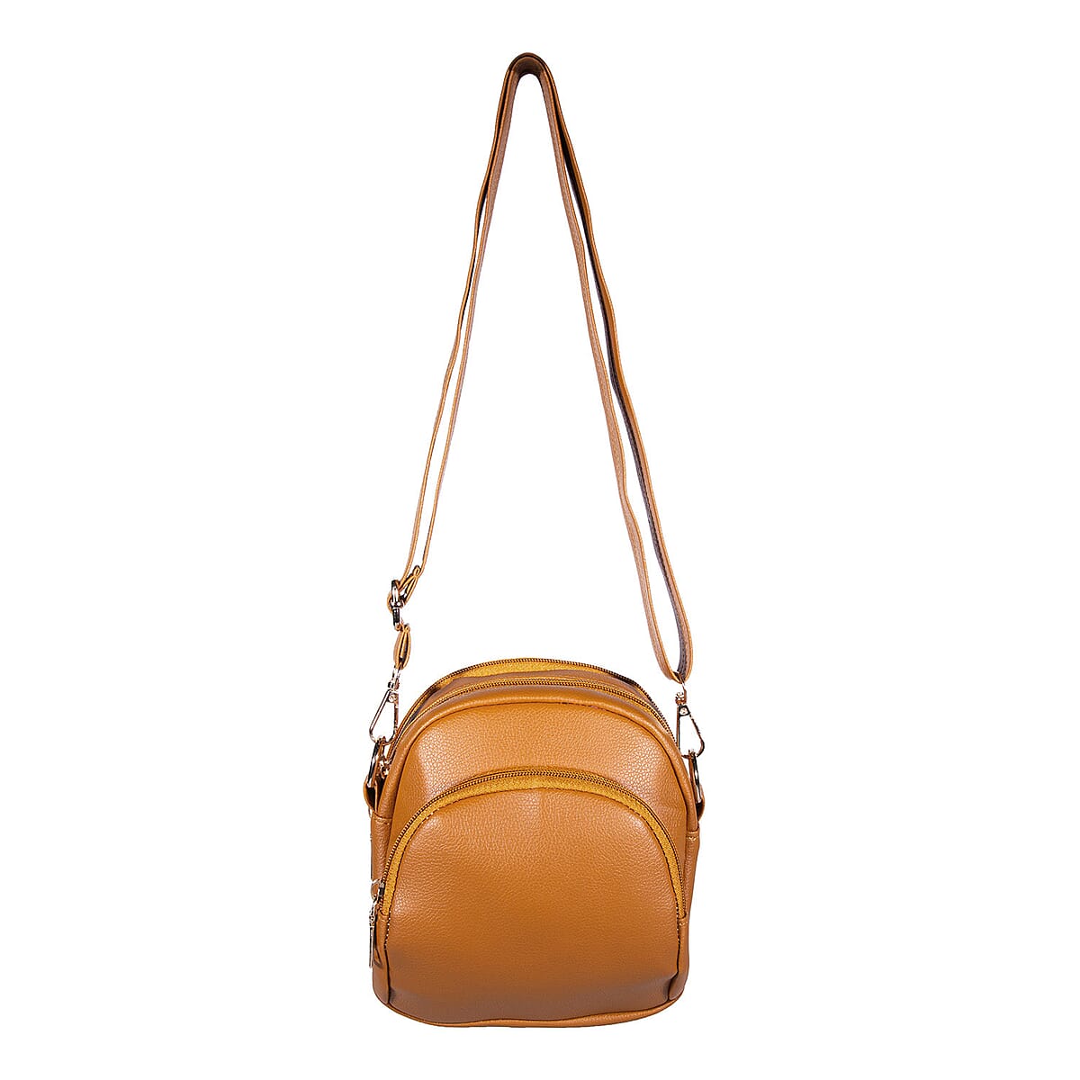Passage Brown Faux Leather Mini Crossbody Bag image number 0