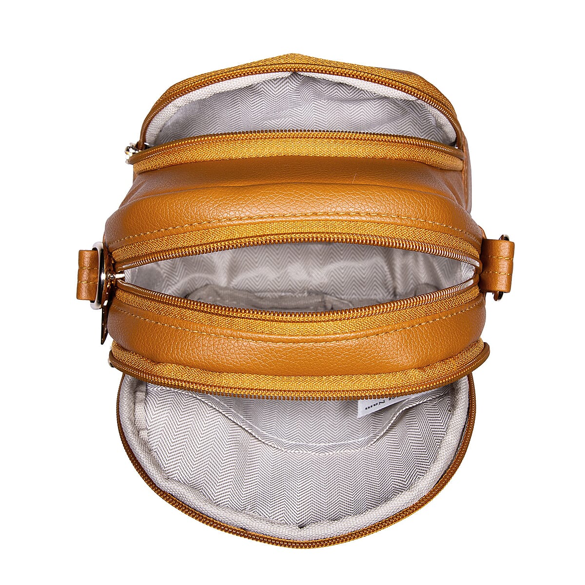 Passage Brown Faux Leather Mini Crossbody Bag image number 4