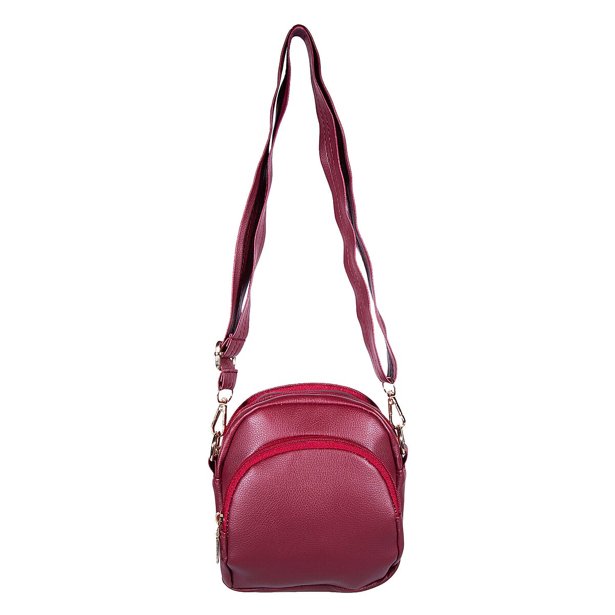 Passage Red Faux Leather Mini Crossbody Bag image number 0