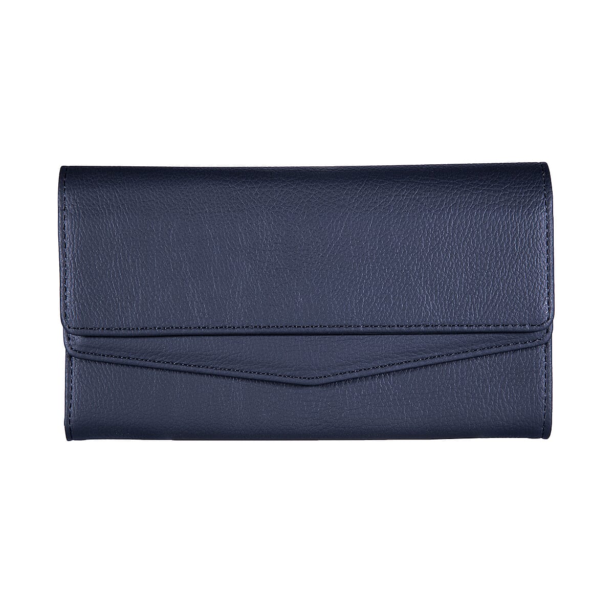 Passage Black Faux Leather 2 Flap Wallet image number 0