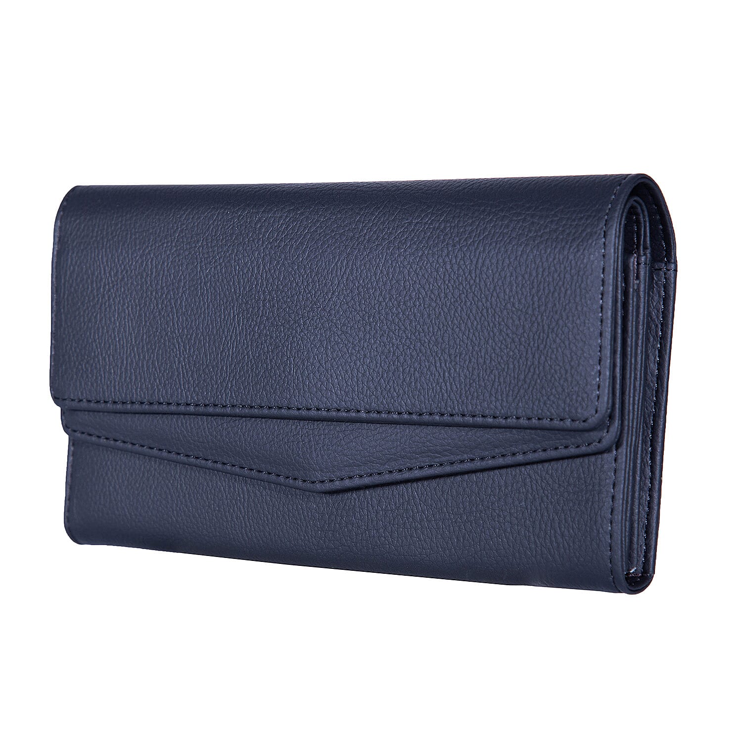 Passage Black Faux Leather 2 Flap Wallet