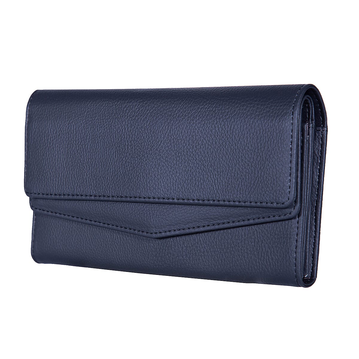 Passage Black Faux Leather 2 Flap Wallet image number 4