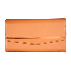 Passage Brown Faux Leather 2 Flap Wallet