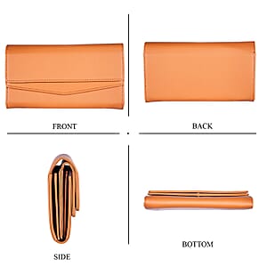 Passage Brown Faux Leather 2 Flap Wallet