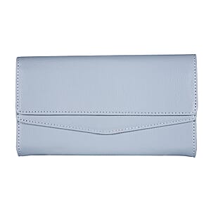 Passage Gray Faux Leather 2 Flap Wallet