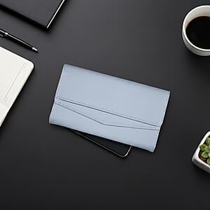 Passage Gray Faux Leather 2 Flap Wallet