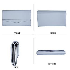 Passage Gray Faux Leather 2 Flap Wallet