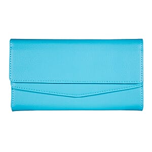 Passage Turquoise Faux Leather 2 Flap Wallet