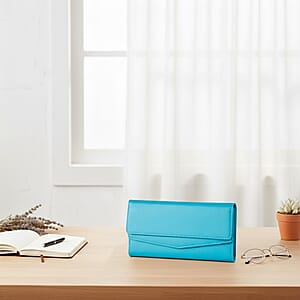 Passage Turquoise Faux Leather 2 Flap Wallet