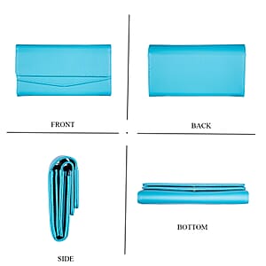 Passage Turquoise Faux Leather 2 Flap Wallet