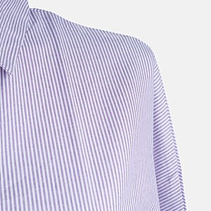 TAMSY Purple Stripe Button up Oversized Maxi Shirt Dress - One Size Fits Most