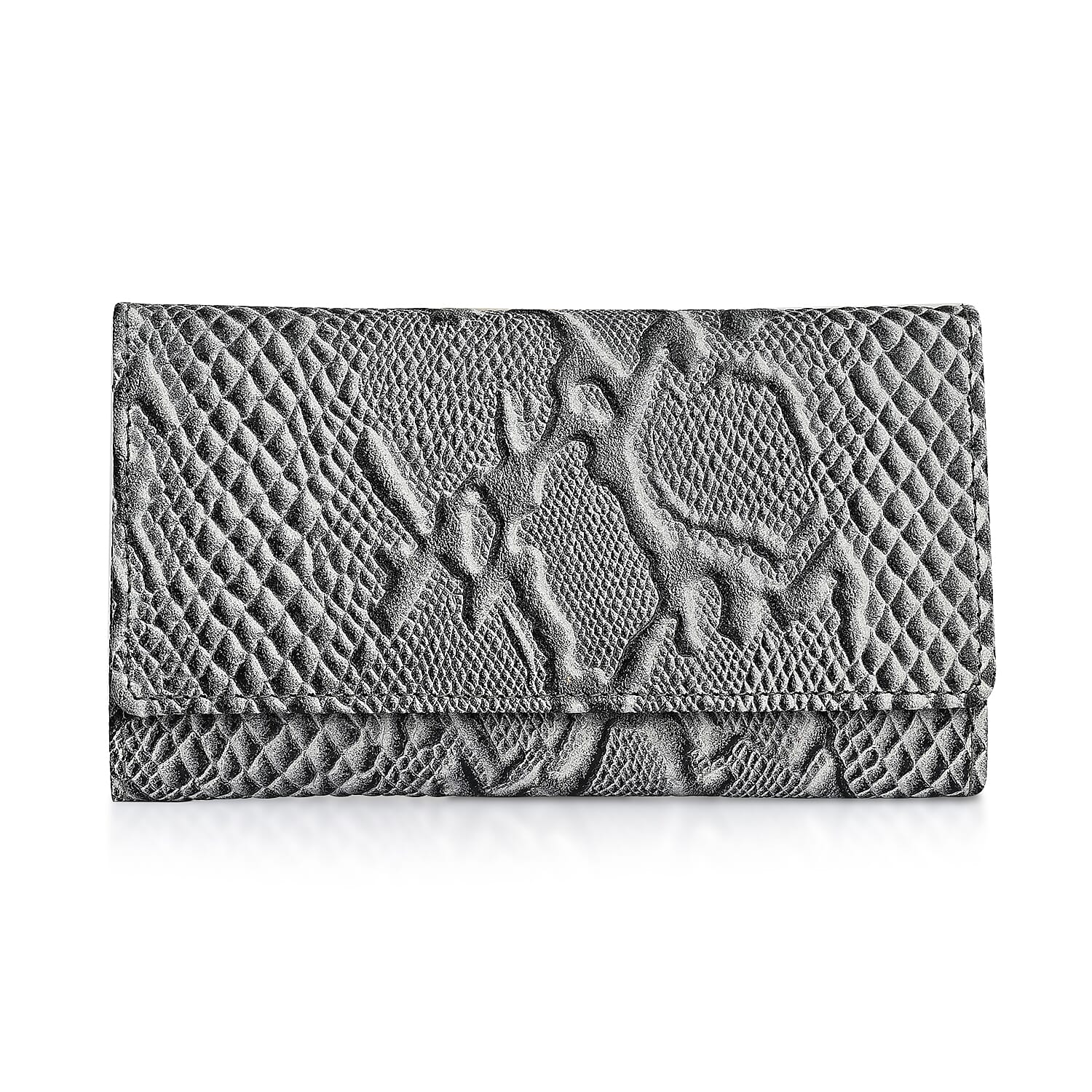 Tamsy Off White Python Print Genuine Leather with RFID Wallet