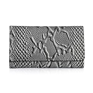 Tamsy Off White Python Print Genuine Leather with RFID Wallet