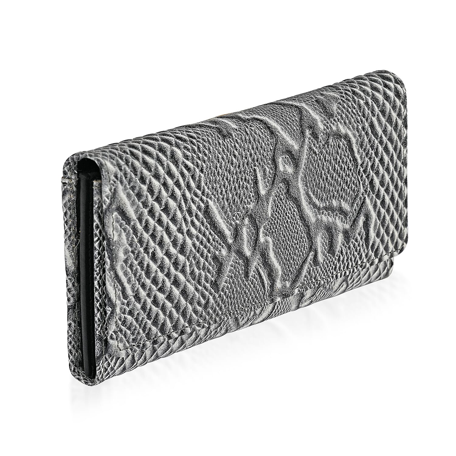 Tamsy Off White Python Print Genuine Leather with RFID Wallet